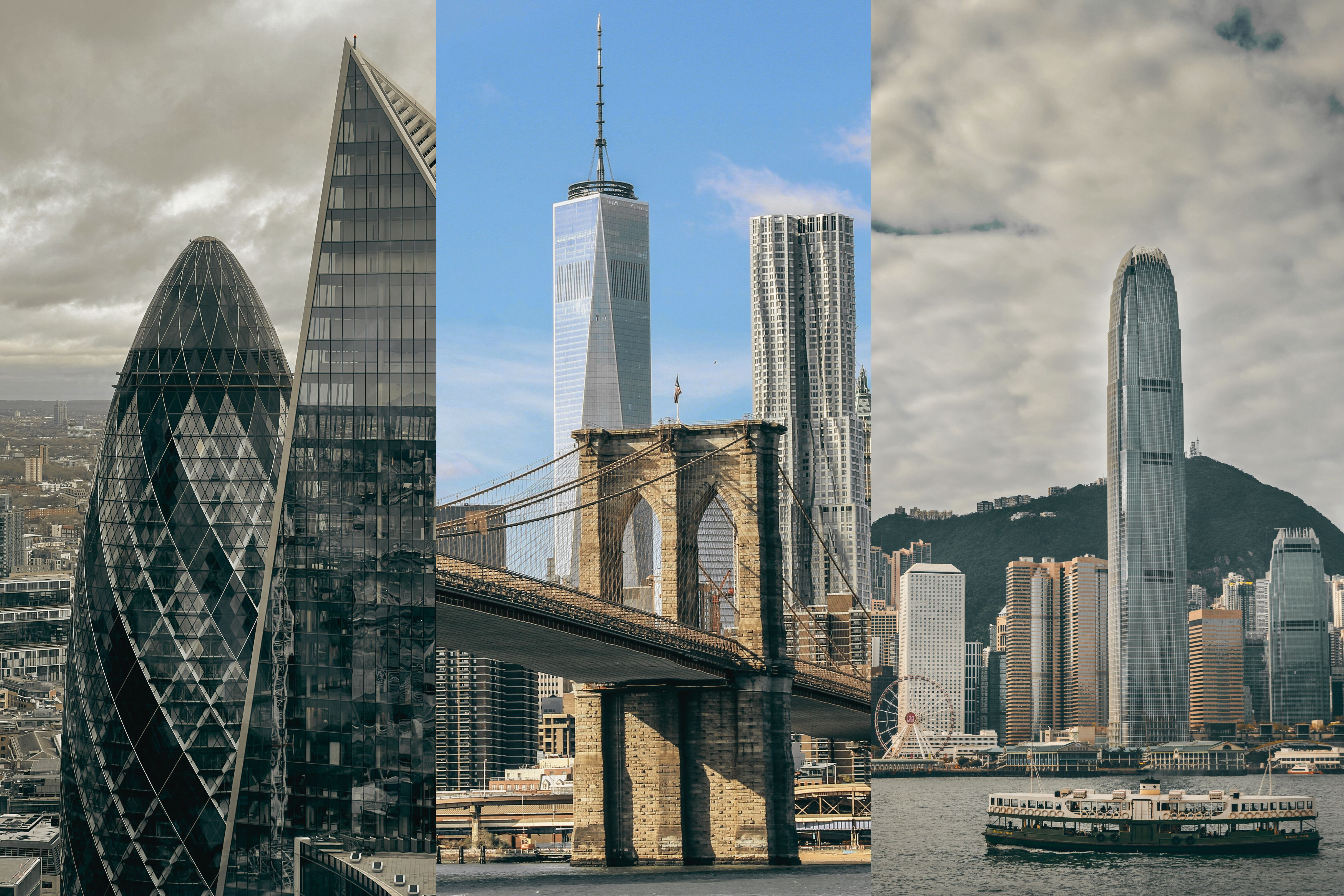 City combination background